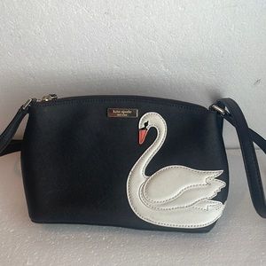 Kate Spade swan around Millie black crossbody bag purse handbag pocketbook